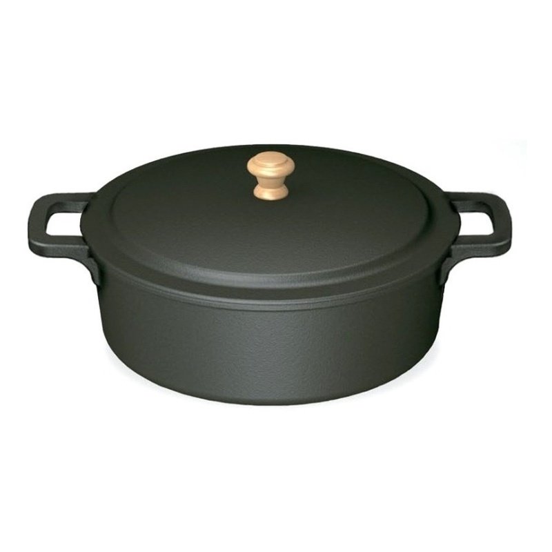 Olla De Hierro 5 Litros - Negro