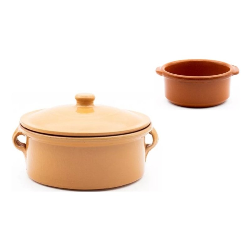 Set Olla Cerámica Vitrif Corzana 4l + 4 Cazuelas Cerámicas - Marrón
