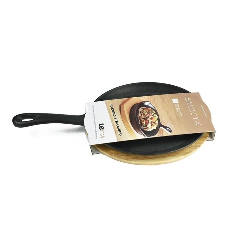 Sarten Hierro C/base Bamboo. D18x24cm