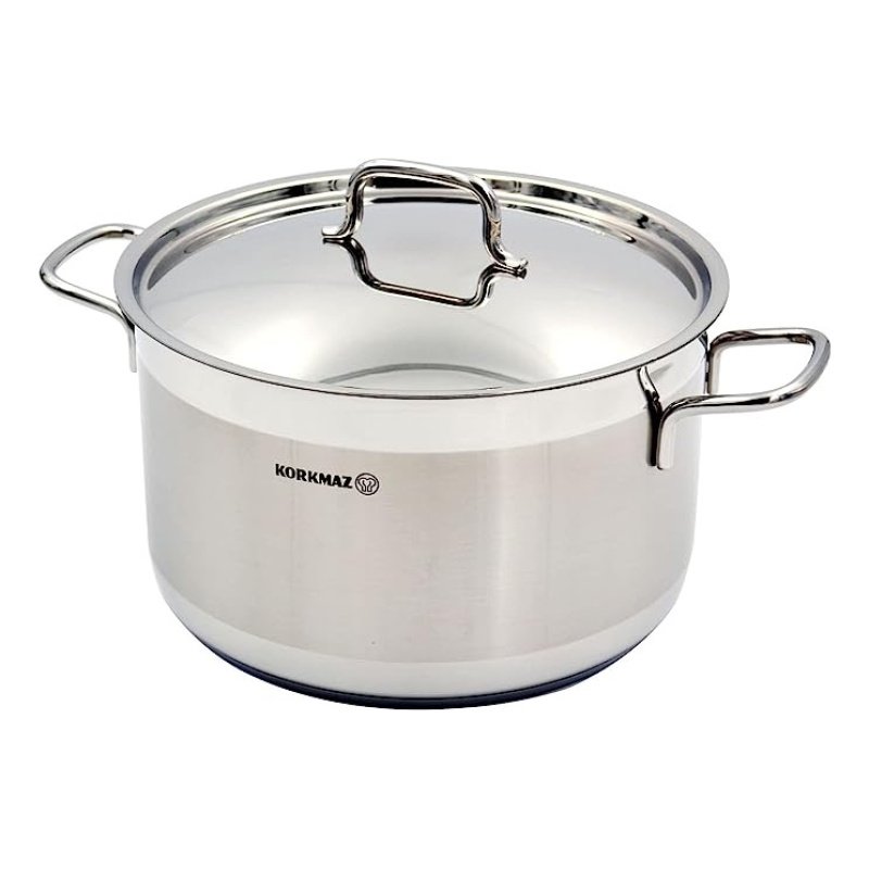 Olla Acero Inox 5.5lts 24x12cm C/tapa Alfa Korkmaz