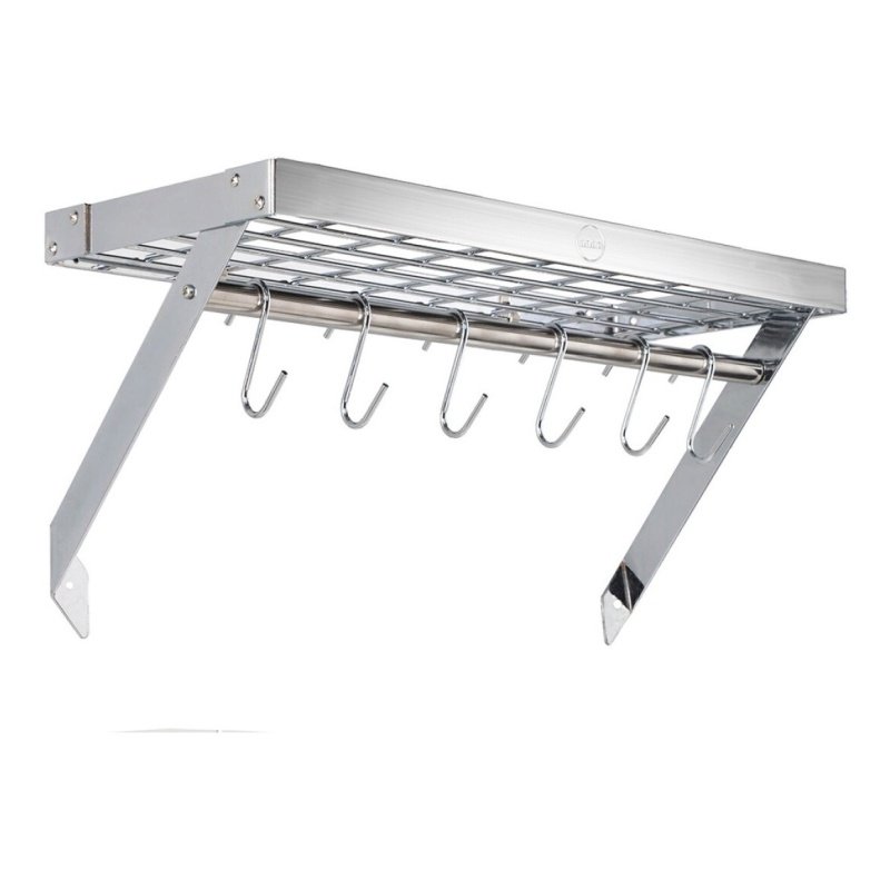 Ganchera Acero Inoxidable Para Pared 60x25x4cm