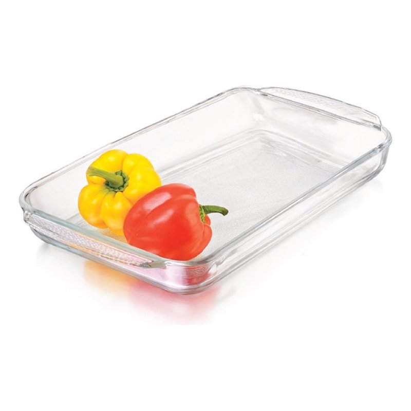 Fuente Rectangular 3lts Pyrorey Crisa. 40.5x25cm - Vidrio