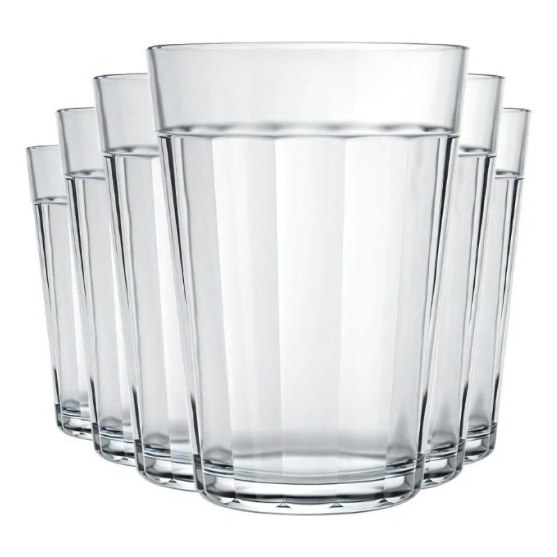 Set De 6 Vasos Tradicionales Americanos De Cristal Nadir, 190 Ml