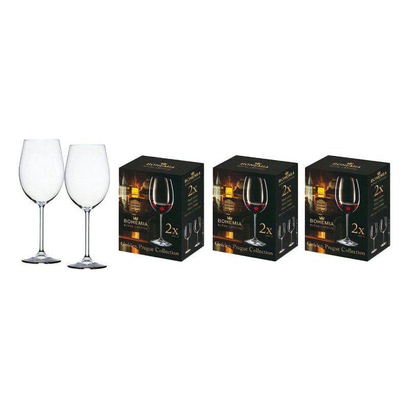 6 Copas Cristal Bohemia Copón 600 Ml X2 En 3 Cajas