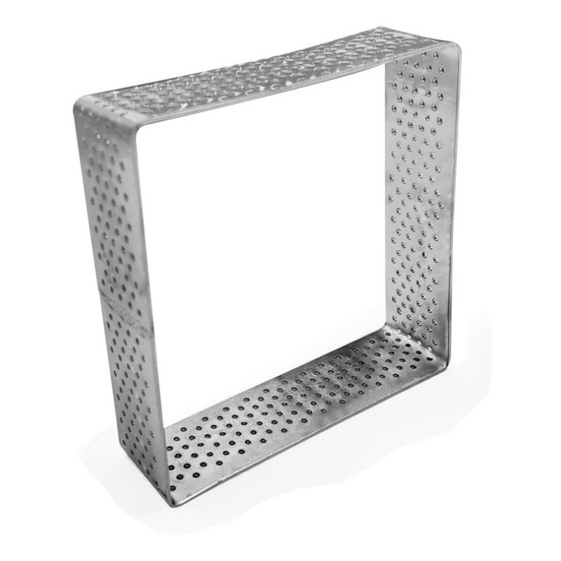 Molde Cuadrado Acero 7.5x7.5x2cm Espesor 1mm - Plateado