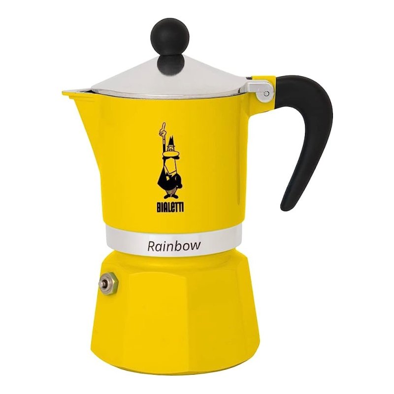 Cafetera Bialetti Rainbow 6 Tazas - Amarillo