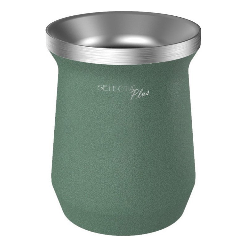 Mate Selecta Uruguayo 230ml Acero Inoxidable - Verde, Liso