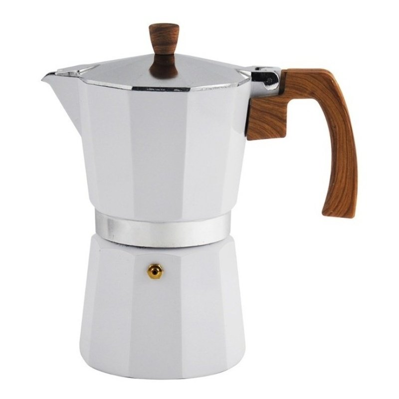 Cafetera Italiana Aluminio Bastiani 450ml 9t Blanco - Blanco