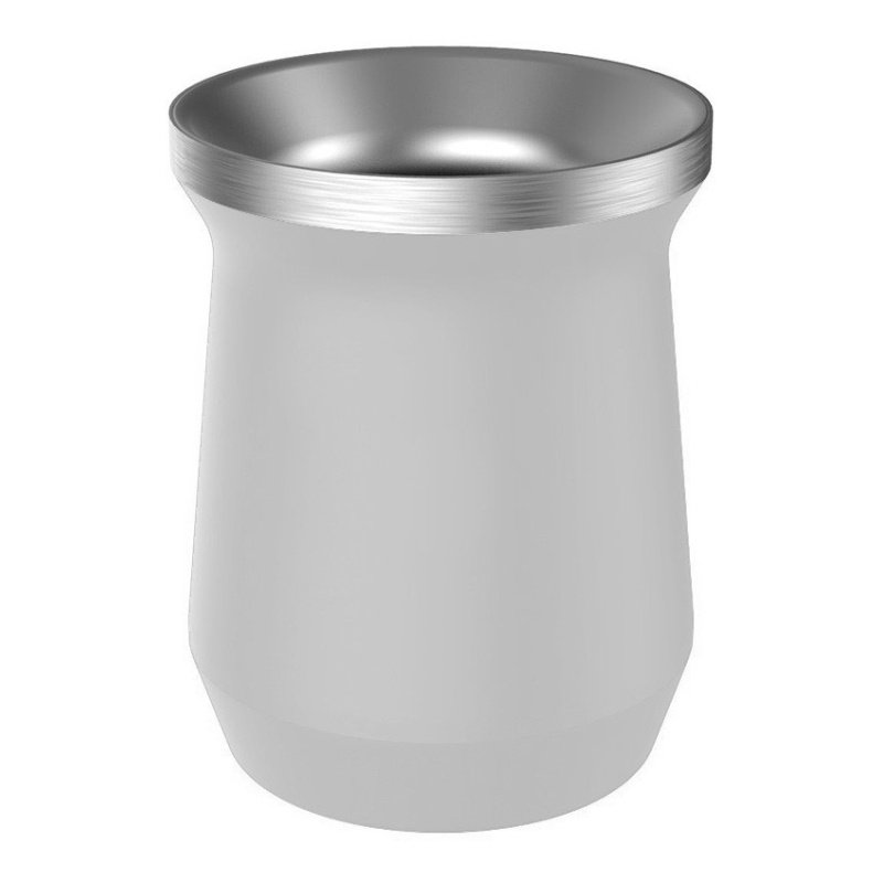 Mate Selecta Uruguayo 230ml Acero Inoxidable - Blanco, Liso