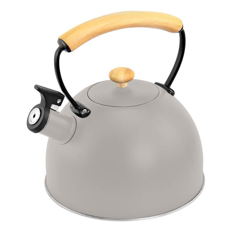 Caldera 2.5lt Silbadora Mango Madera Negro - Gris