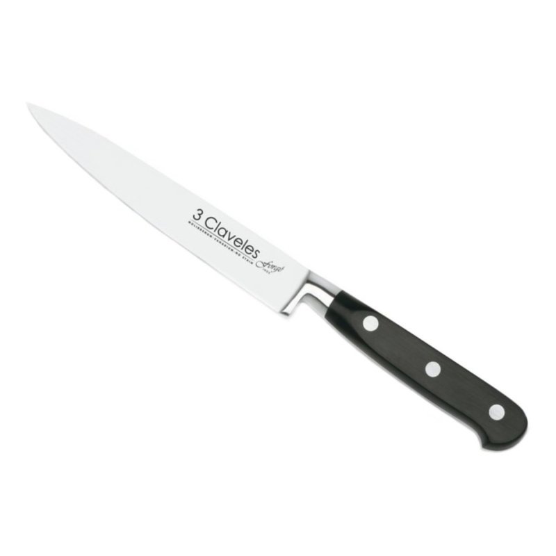 Cuchillo Filetear Tres Claveles Inox Forjado 15cm