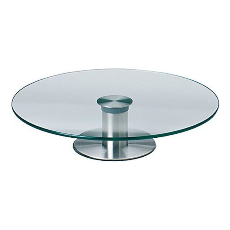 Plato De Vidrio Para Torta Giratorio Con Pie 35cm