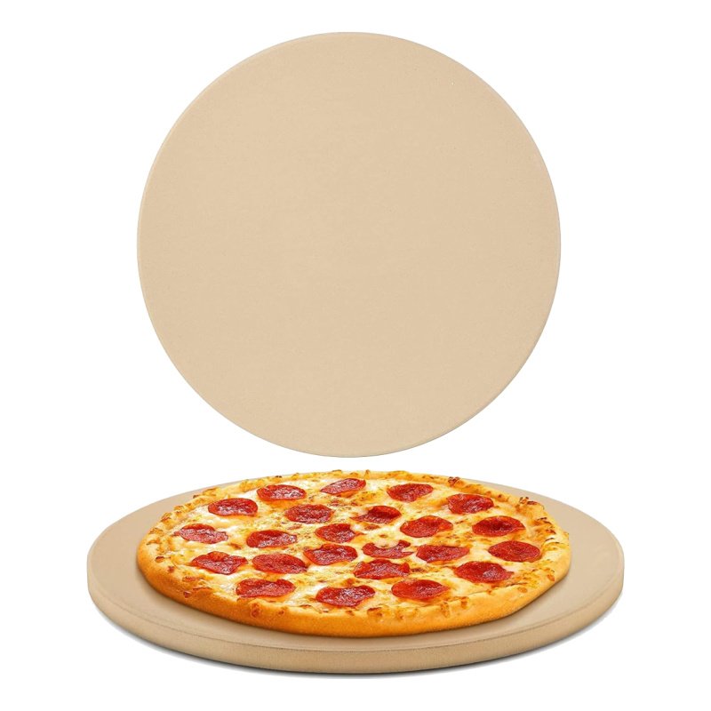 Piedra Refractaria Para Pizza 33cm Horno Microondas Parrilla Color Beige