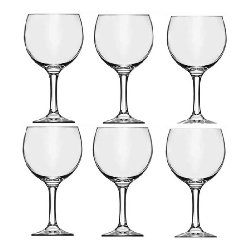 Set De Copas Para Ginebra, 600 Ml, 6 Unidades, Nadir Figueiredo, Cristal Liso, Color Transparente