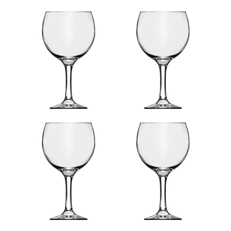 Kit De Vasos De Gin-tonic, 600 Ml, Vidrio Liso, 4 Unidades, Color Transparente, Nadir