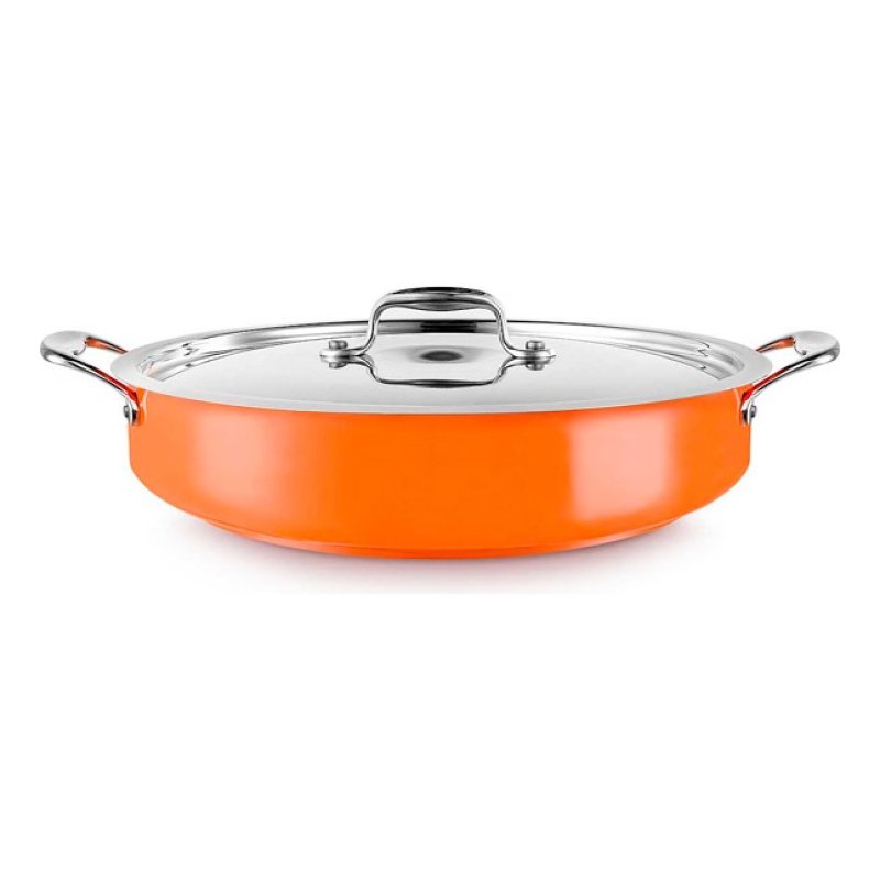 Paellera Acero Inoxidable Con Tapa Pujadas 28cm