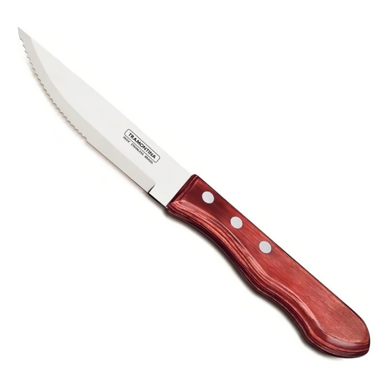 Cuchillo Asado Tramontina Jumbo 25 Cm Madera Polywood Unidad