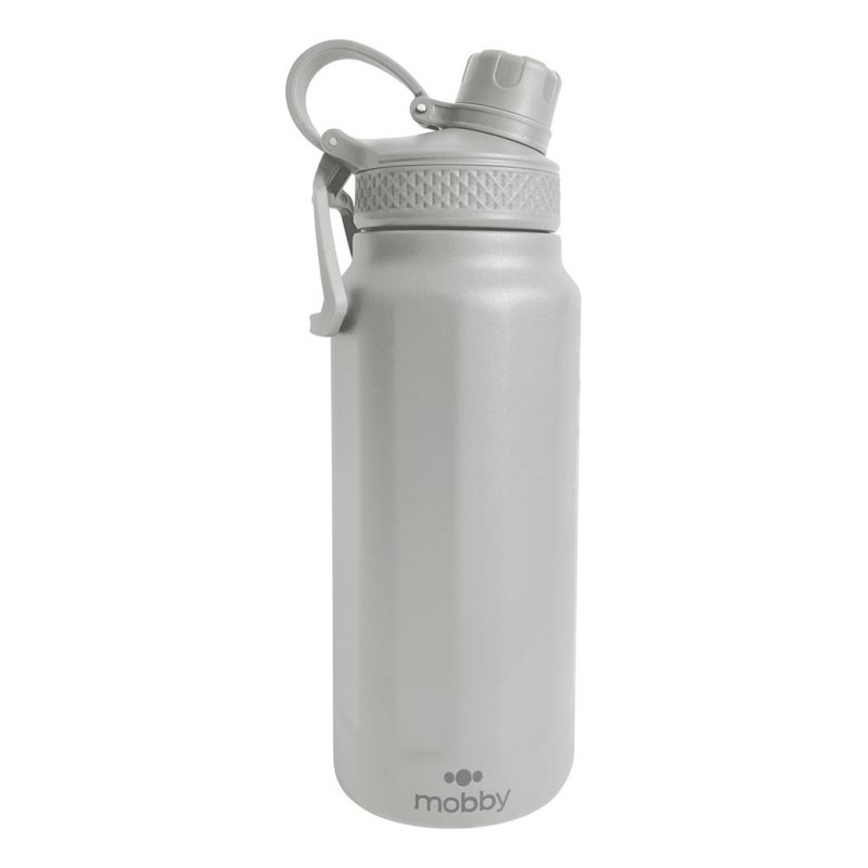 Botella Deportiva Termo Térmico Mobby 750ml Acero Inoxidable Color Blanco