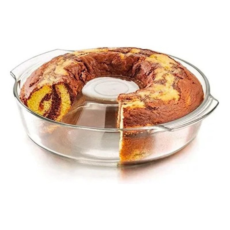 Refractario Molde De Vidrio Para Hornear Rosca Multiuso 1.8l