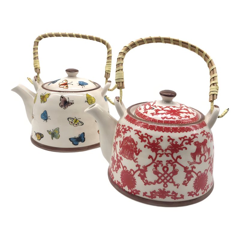 Caldera Tetera 900 Ml Cerámica Vintage Surtida