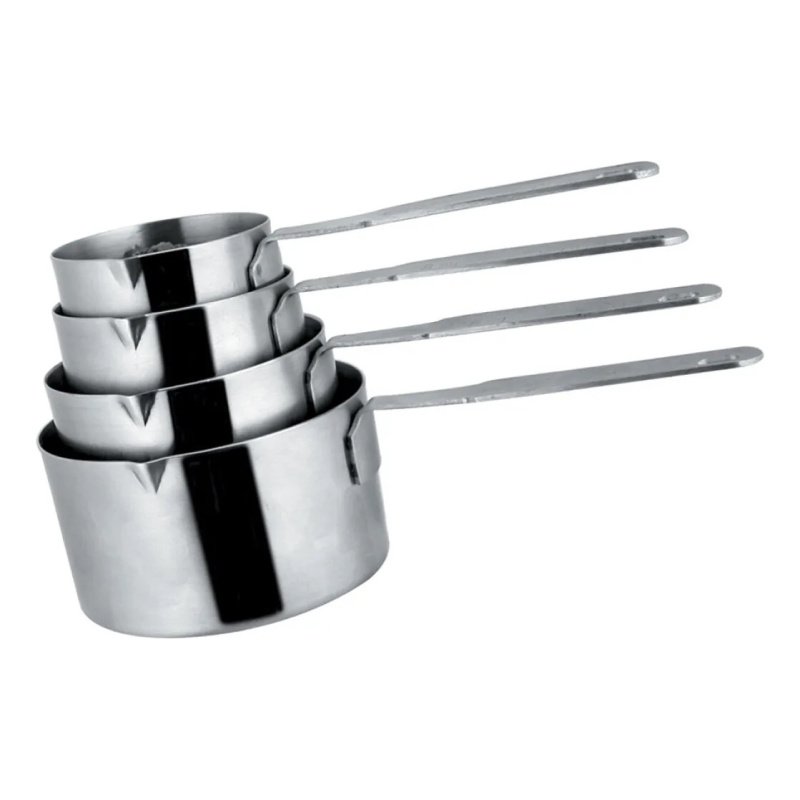 Set 4 Tazas Medidoras Acero Inoxidable Selecta