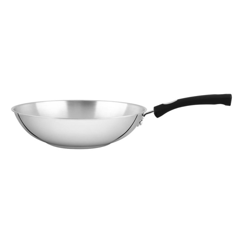 Wok Tramontina De Acero Inox Con Inducción Solar De 28 Cm