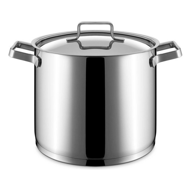 Cacerola Alta Con Tapa Acero Inox 24 Cm Pujadas Idea 10l