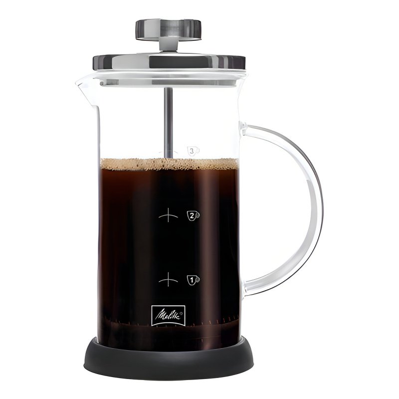 Cafetera De Prensa Francesa Melitta 350ml Base Silicona Transparente