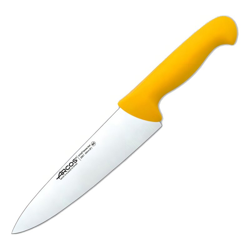 Cuchillo Cocinero Arcos 2921 De 20 Cm. Color Amarillo