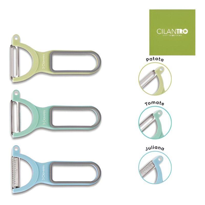 Set De 3 Peladores Tomates , Papas Y Juliana 3 Claveles 3 Colores