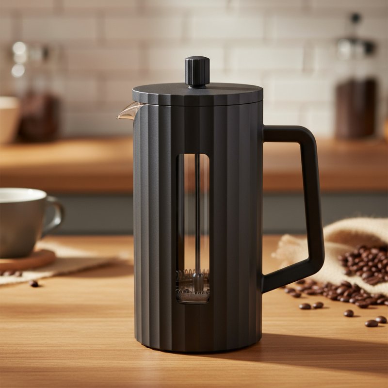 Cafetera Prensa Vidrio 1 Litro Estructura Plástico Catina