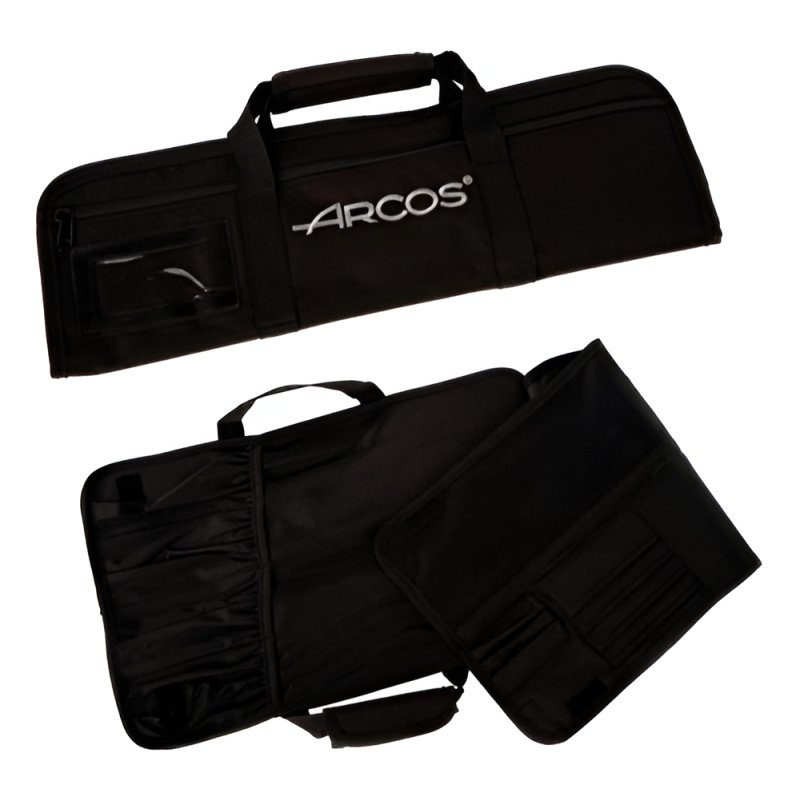 Estuche-funda Enrollar P/cuchillos 4 Piezas Arcos Color Negro