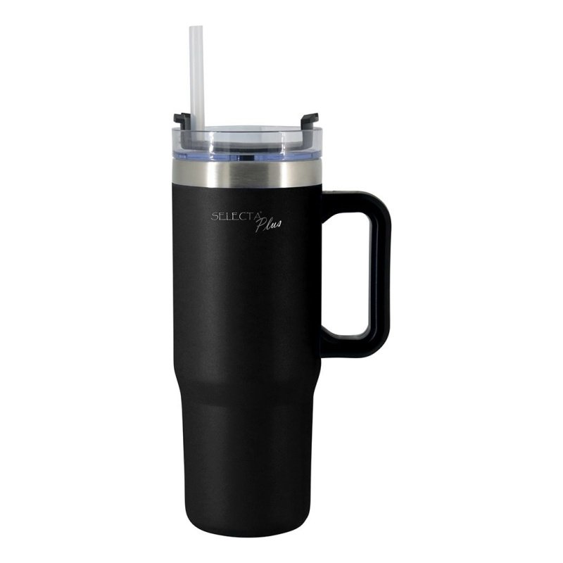 Vaso Termico Con Sorbito 900ml Selecta Negro