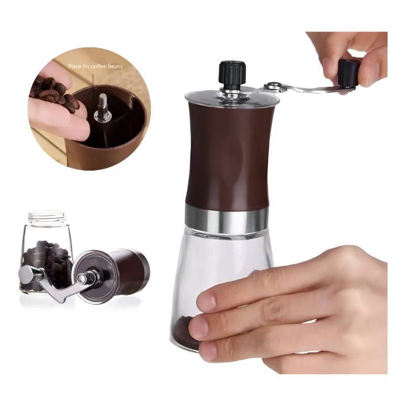 Molinillo De Café Manual D7x15cm Marrón