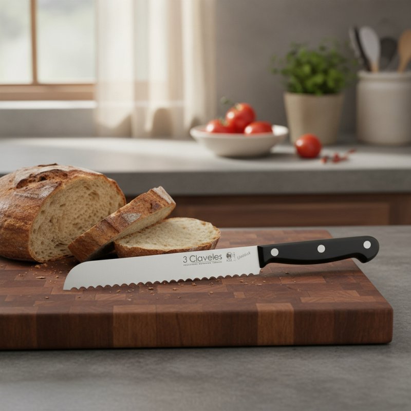 Cuchillo 3 Claveles Uniblock Panero Hoja 20 Cm