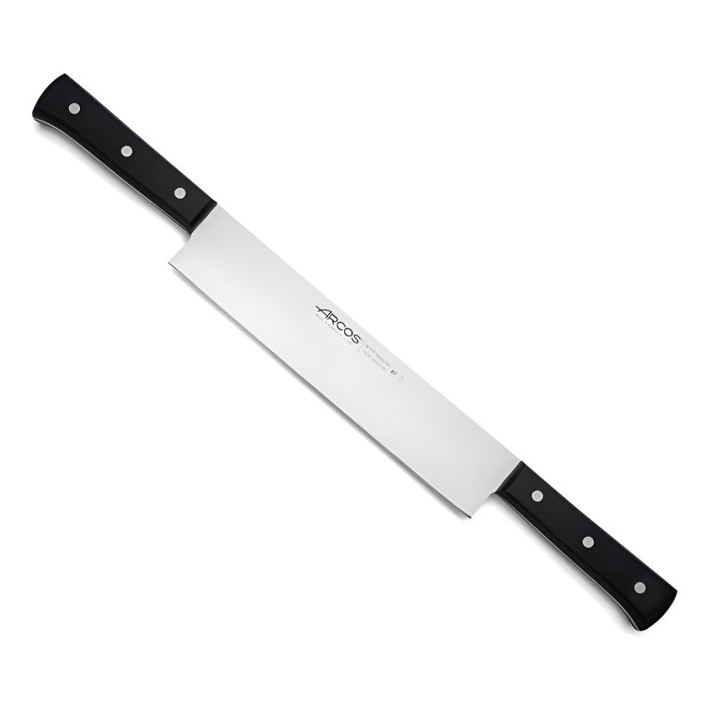 Cuchillo Doble Mango Corta Queso 26cm Arcos Negro