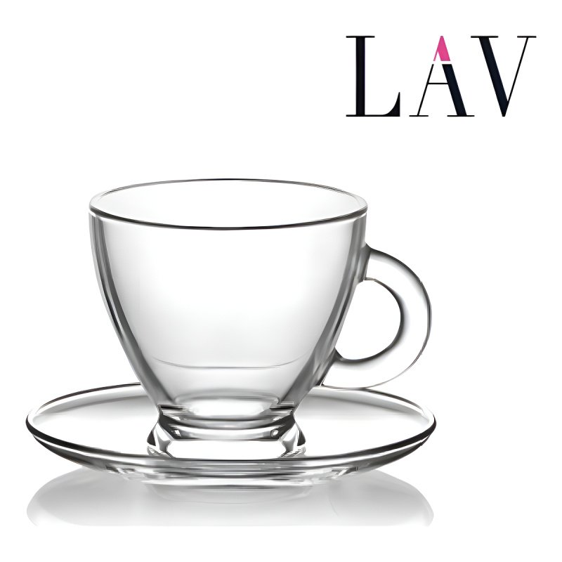 Set 6 Tazas Espresso C/plato 95cc Roma Lav Blanco