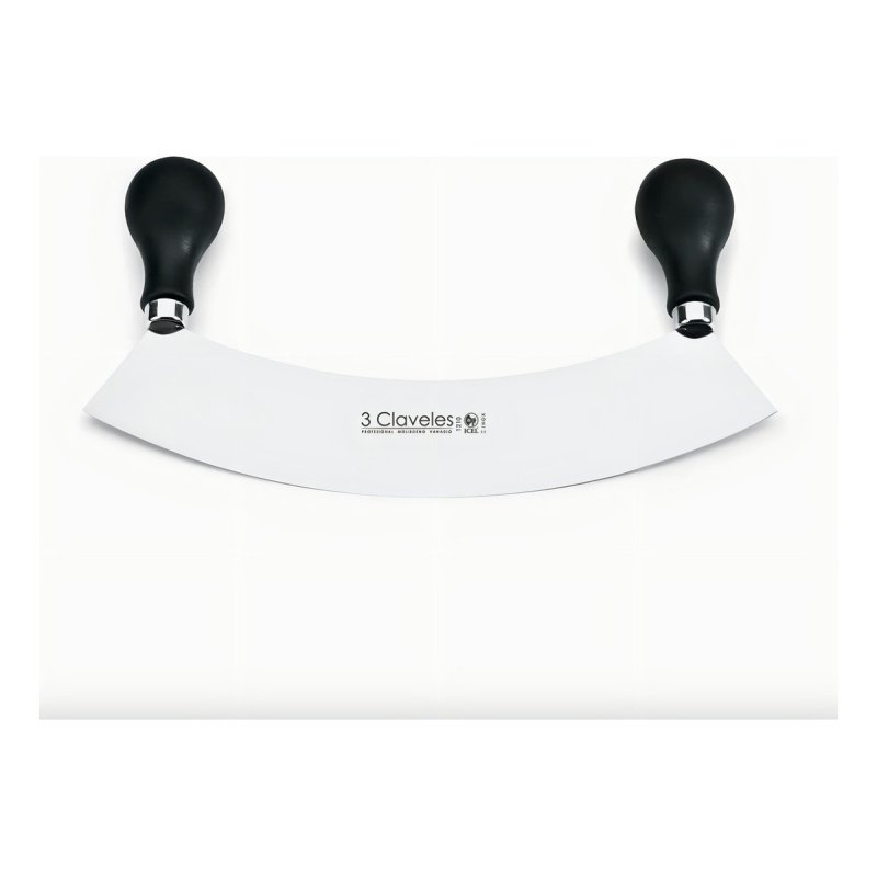 Cuchillo Media Luna 3 Claveles 22cm Negro
