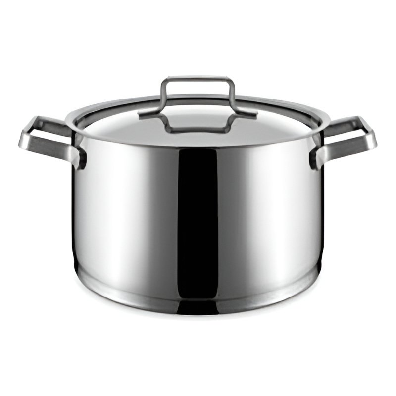 Cacerola Alta Con Tapa Acero Inoxidable 24 Cm Pujadas Idea Color Gris