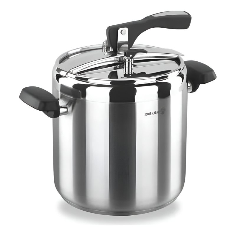 Olla 9lts A Presion Acero Inox Turbo Korkmaz Plateado