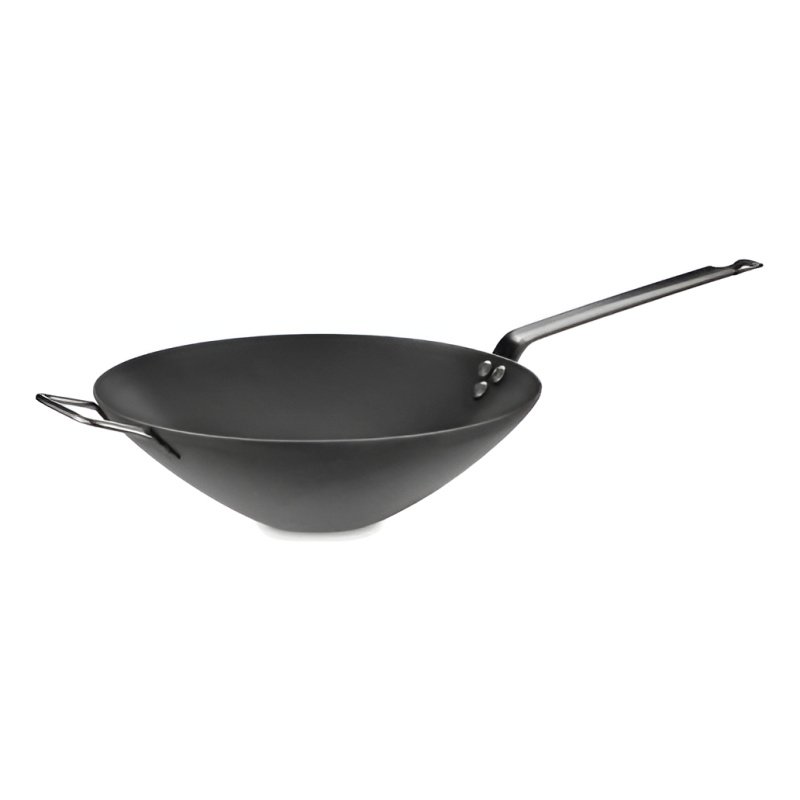 Wok Acero Al Carbono Pujadas 32cm Fondo Plano