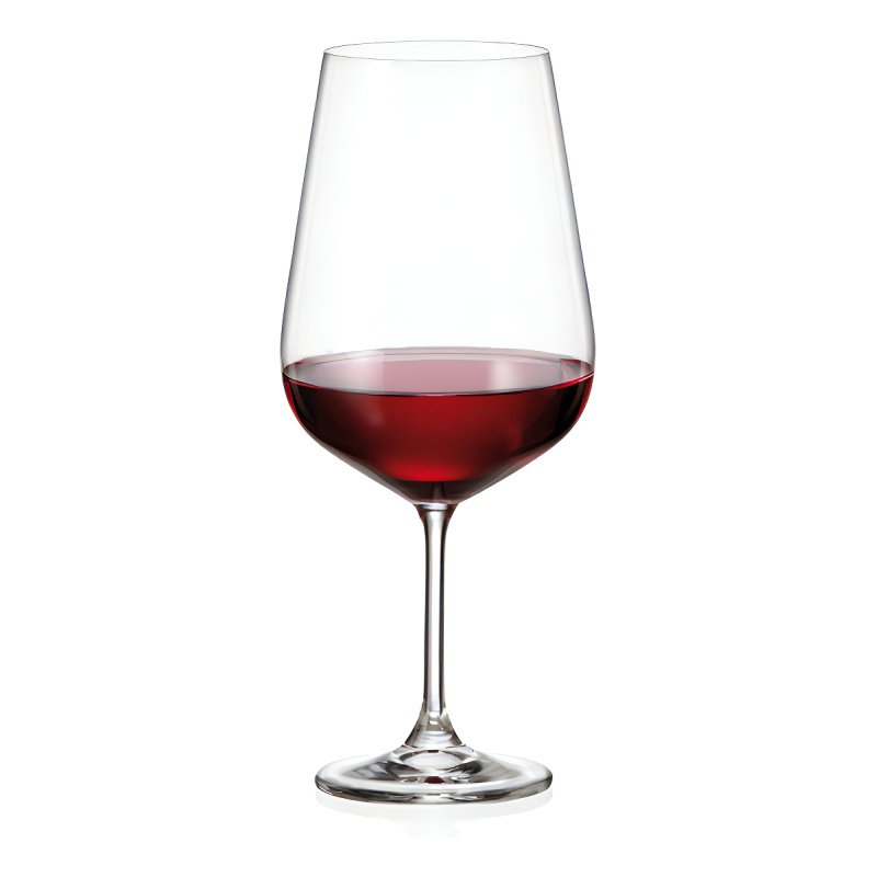Copa De Vino 850 Ml Set X 6 Tori Titanium Bohemia Color Transparente