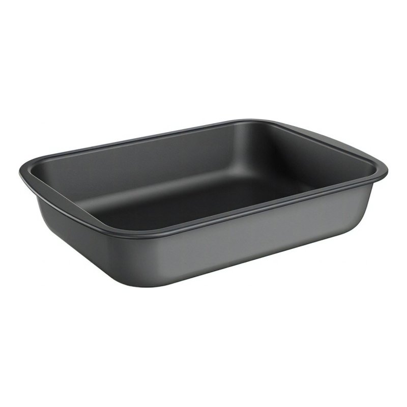 Assadeira Retangular Funda 33,5x24x6,1 Cm Bakeware Brinox Cor Grafite