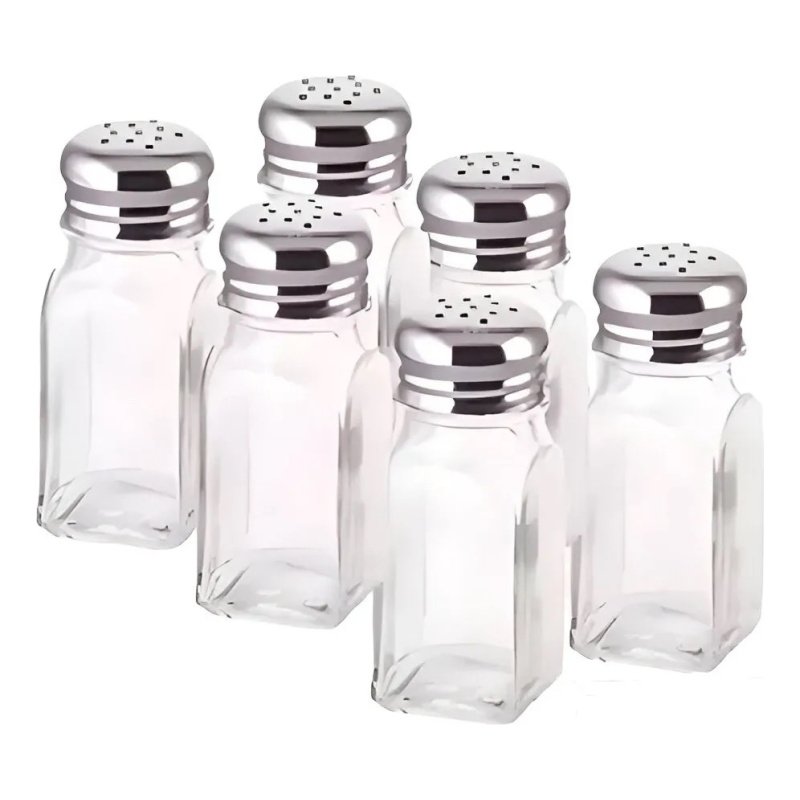 Pack De 6 Salero O Pimenteros 4x4x9cm