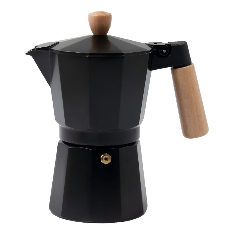 Cafetera Ital. Alum 300ml 6t Negro M/mad Varenna