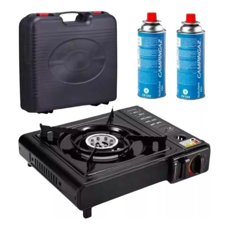 Anafe Cocina Portable 1 Hornalla A Gas + 2 Recargas