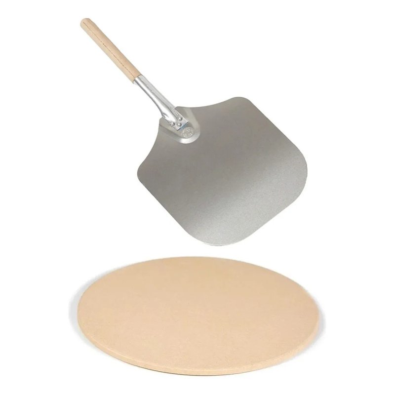 Pala 35x40cm + Piedra Refractaria 33cm Para Pizza