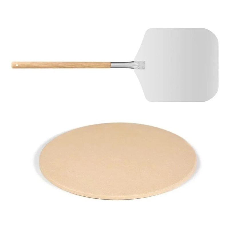 Pala 35x40cm 136cm + Piedra Refractaria 33cm Para Pizza