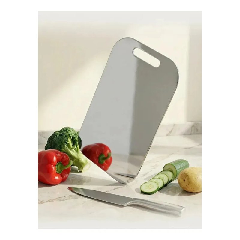 Tabla De Picar De Acero Inoxidable Hascevher 34x26cm