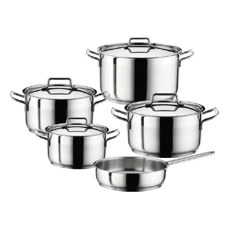 Juego De Bateria 9 Piezas Acero Inoxidable Anett Hascevher